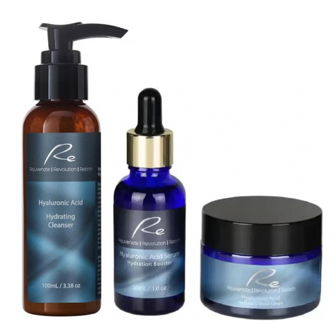 Re Hyaluronic Acid - Cleanser, Serum & Cream - Trio Pack