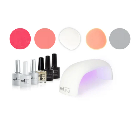 Gellaka 10-Piece Pro Matte Or Shine Gel Nail Kit - Parisian Elegance