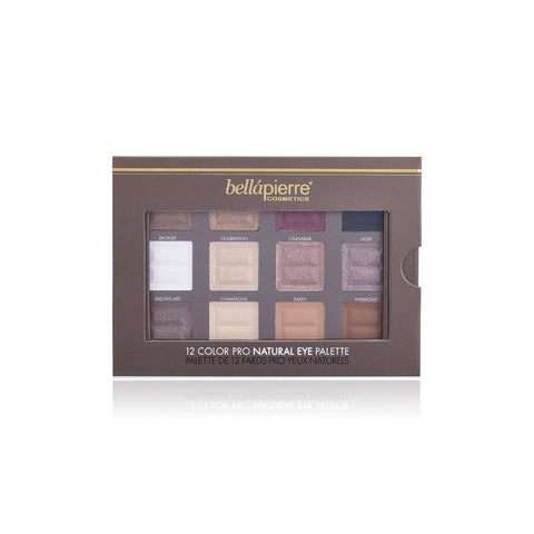 Bellapierre Cosmetics 12 Color Pro Natural Eye Palette (12x Eyeshadow) 21.3g/0.73oz