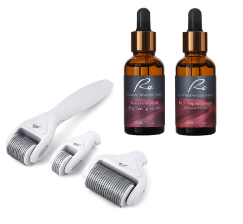 Re Derma Roller All In One Set + Multi-Peptide Serum + Tranexamic Acid Serum