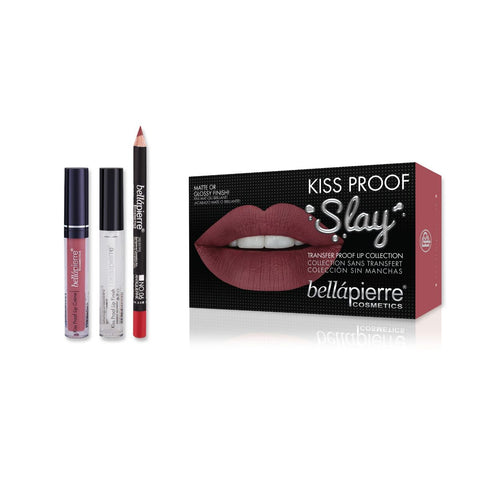 Kiss Proof Slay Kit - 7 Shades - Bellapierre Mineral Makeup - Antique Pink