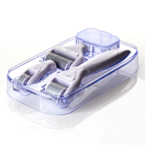 Micro-Needle Face and Body Derma Roller Set with Vitamin C+Hyaluronic Acid Serum