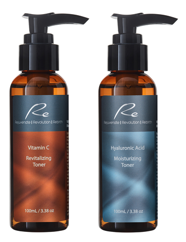 Re Vitamin C & Hyaluronic Acid_Optimal Face Toners - Value Pack - 2x100mL