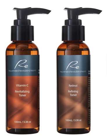 Re Vitamin C & Retinol_Optimal Face Toners - Value Pack - 2x100mL