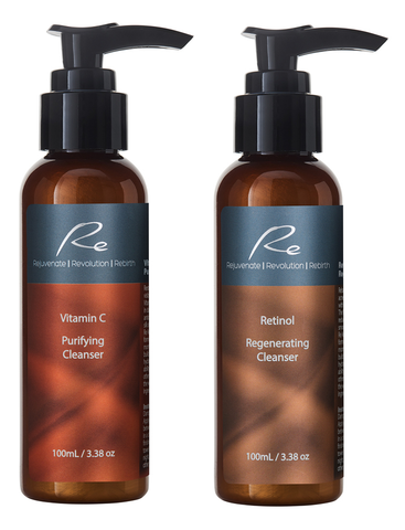 Re Vitamin C & Retinol _ Optimal Face Cleansers - Value Pack - 2x100mL