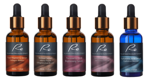 Re Facial Serums_Age Control Remedy_Anti-Aging Treatments Series_AM/PM_5x30mL