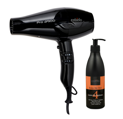 Cabello Pro 3900 Professional Hair Dryer & Leave on Moisture_Hair Styling Set