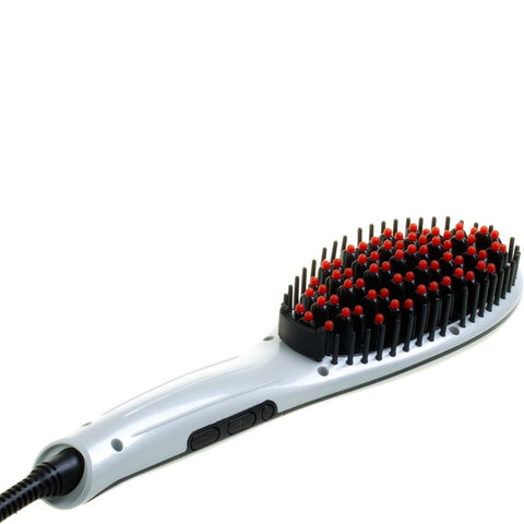 Cabello Glow Straightening Brush with Leave On Moisture 'Keep Me Hot' - White