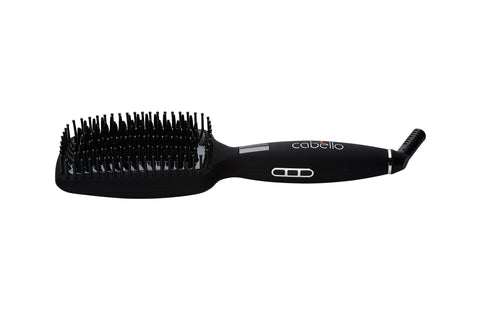 Cabello Luxe Hair Straightening Brush - Matt Black