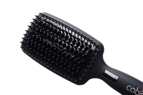 Cabello Luxe Hair Straightening Brush - Matt Black