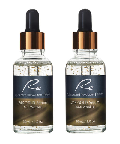 2 x Re 24K Gold EGF Anti-Wrinkle Serum 30mL