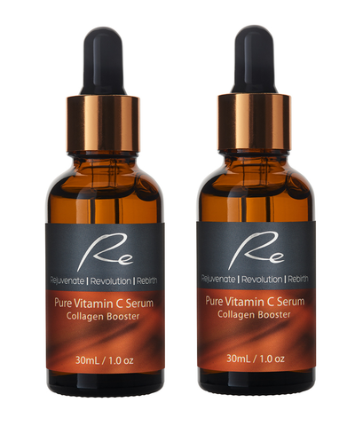 Re Pure Vitamin C Serum Collagen Booster with Hyaluronic Acid - 2 pack - 2x30mL