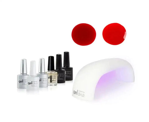 Gellaka Pro Matte Or Shine Gel Nail Kit - Passion - 2 Color