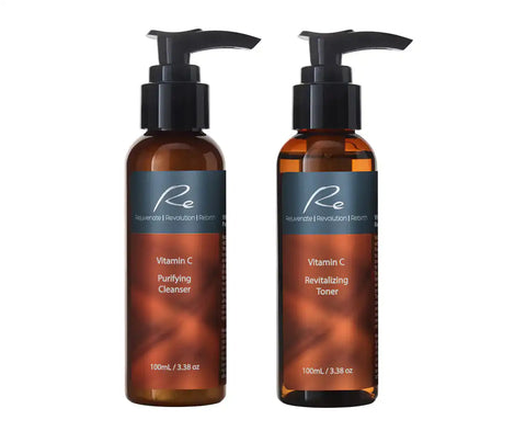 Re Vitamin C Purifying Cleanser & Revitalizing Toner - 2x100mL