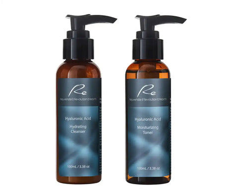 Re Hyaluronic Acid Hydrating Cleanser & Moisturizing Toner- 2x100mL