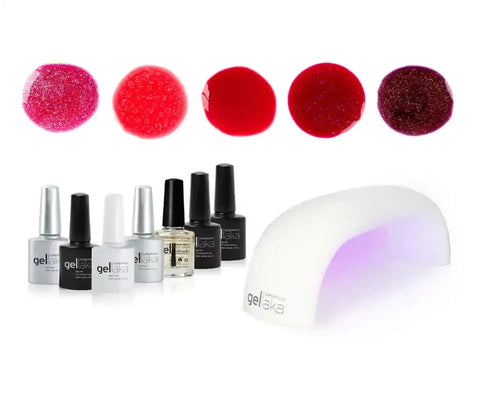 Gellaka Pro Matte Or Shine Gel Nail Kit - Love Bug - 5 Color