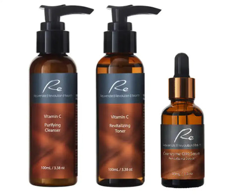 Re Vitamin C - Cleanser, Toner & Coenzyme Q10 Serum - Trio Pack