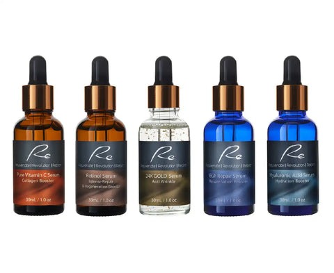 5 x Re Facial Serums - Luminous Skin Solution Treatment AM/PM_5x30mL