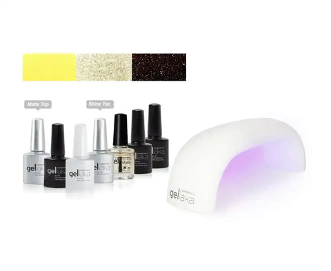 Gellaka 8-Piece Pro Matte Or Shine Gel Nail Kit - Sun&Sand