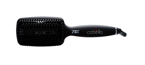 Cabello Luxe Hair Straightening Brush - Matt Black