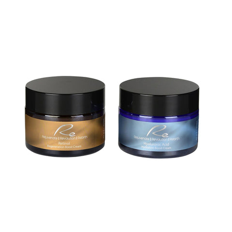 Re Retinol Regeneration+Hyaluronic Acid Boost Face Cream - 2x50mL