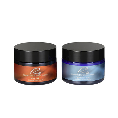 Re Vitamin C Collagen + Hyaluronic Acid Boost Face Cream - 2x50mL