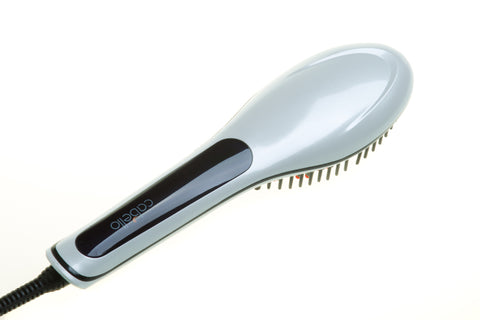 Cabello Deluxe Hot Brush Hair Straightener - White