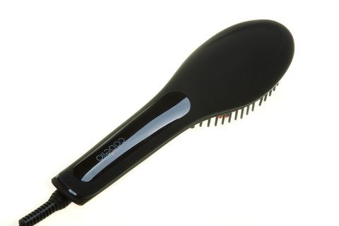 Cabello Deluxe Hot Brush Hair Straightener - Matt Black