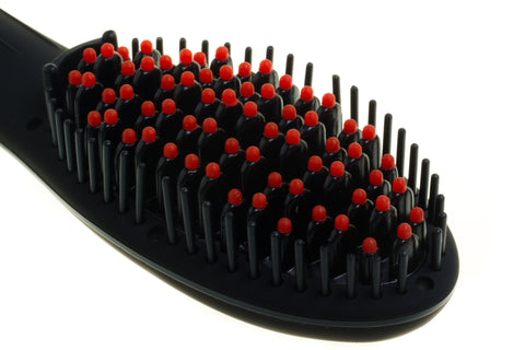 Cabello Deluxe Hot Brush Hair Straightener - Matt Black
