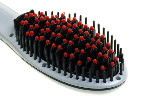 Cabello Deluxe Hot Brush Hair Straightener - White